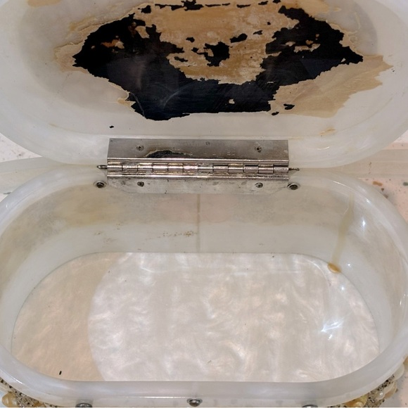 Vintage 1950’s Wilardy Marble Lucite Seashell Clutch‎ Purse - Picture 8 of 9